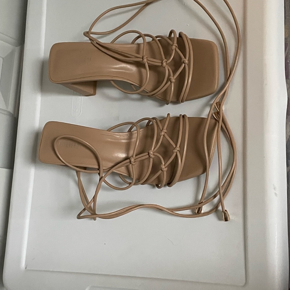 Forever 21 Tan Strappy Sandals